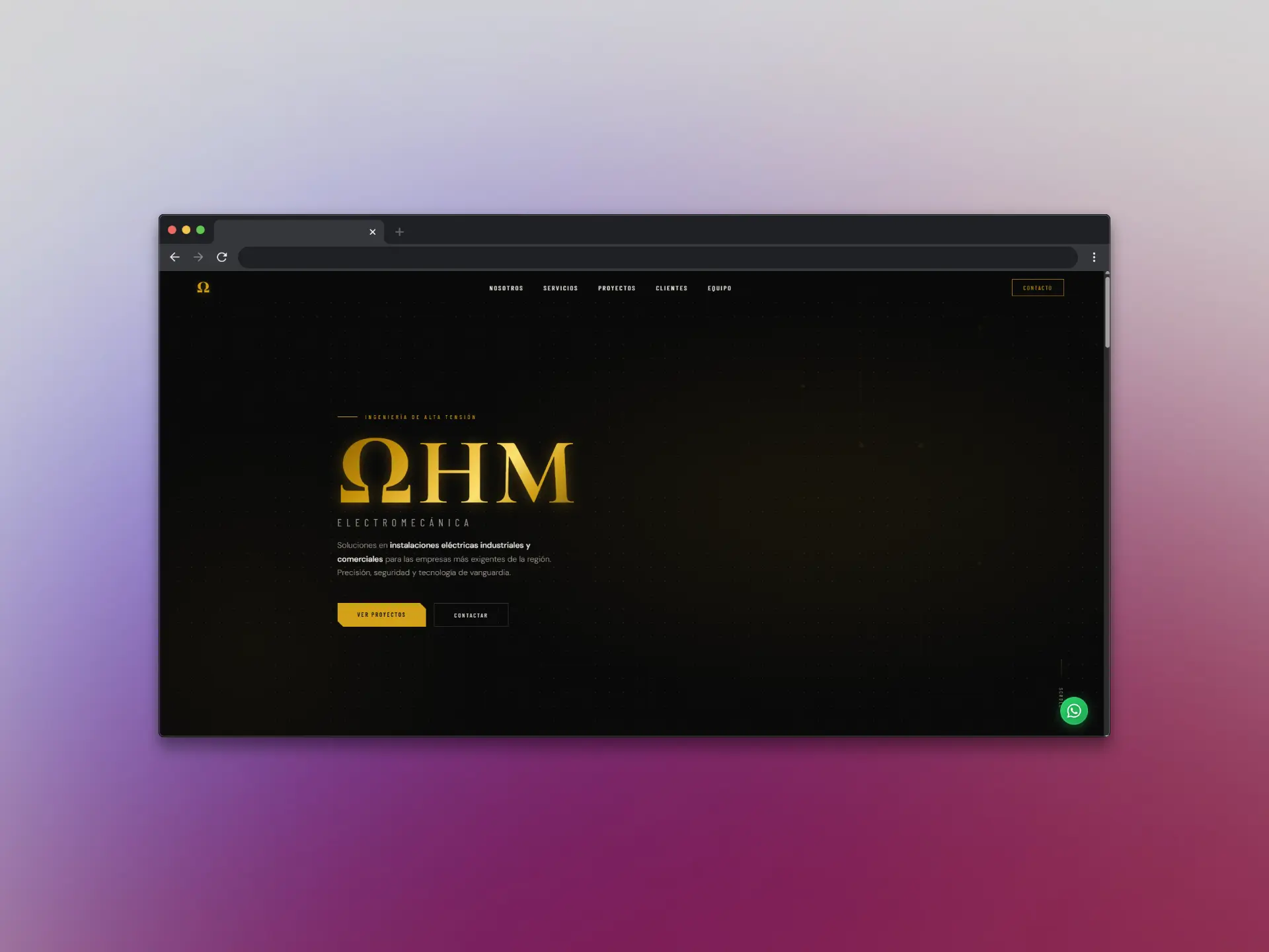 OHM Ingeniería Electromecánica - Corporate Website - Juan Cruz Martínez Portfolio | Full Stack Developer