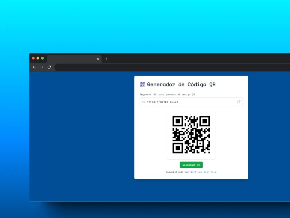 QR Code Generator - Juan Cruz Martínez Portfolio | Full Stack Developer
