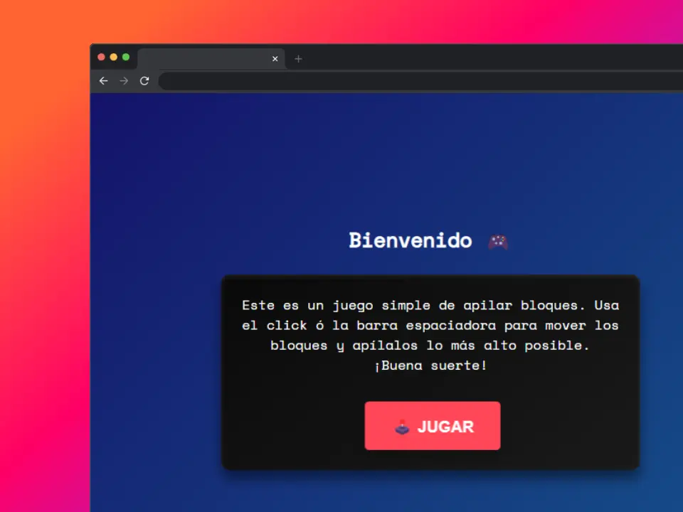 STACK GAME 2D - Juan Cruz Martínez Portfolio | Full Stack Developer